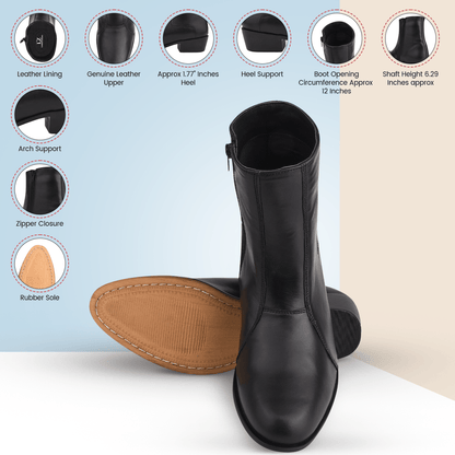 Jazzy Jackman Leather Ankle Length Boots For Men Boots by Libertyzeno – Don't Panic Shoes