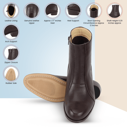 Jazzy Jackman Leather Ankle Length Boots For Men Boots by Libertyzeno – Don't Panic Shoes