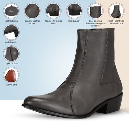 Jazzy Jackman Leather Ankle Length Boots For Men Boots by Libertyzeno – Don't Panic Shoes