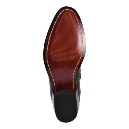 Jazzy Jackman Leather Print Ankle Length Boots Shoes by Libertyzeno – Don't Panic Shoes