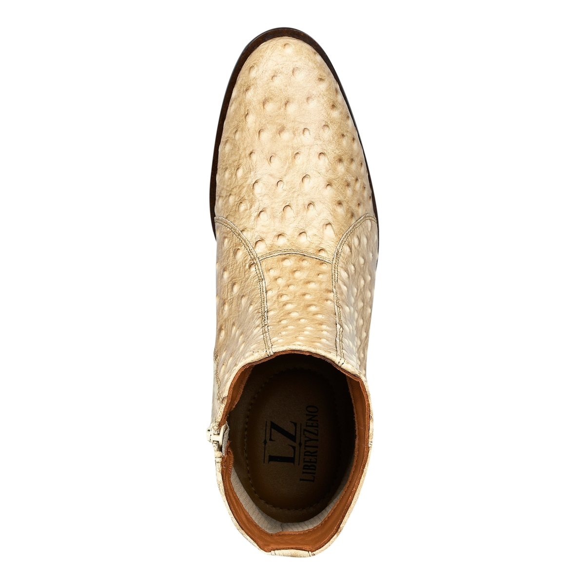 Jazzy Jackman Leather Print Ankle Length Boots Shoes by Libertyzeno – Don't Panic Shoes