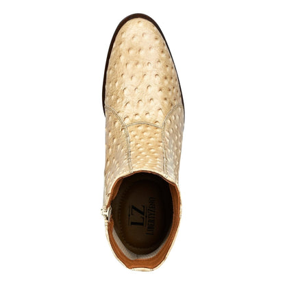 Jazzy Jackman Leather Print Ankle Length Boots Shoes by Libertyzeno – Don't Panic Shoes