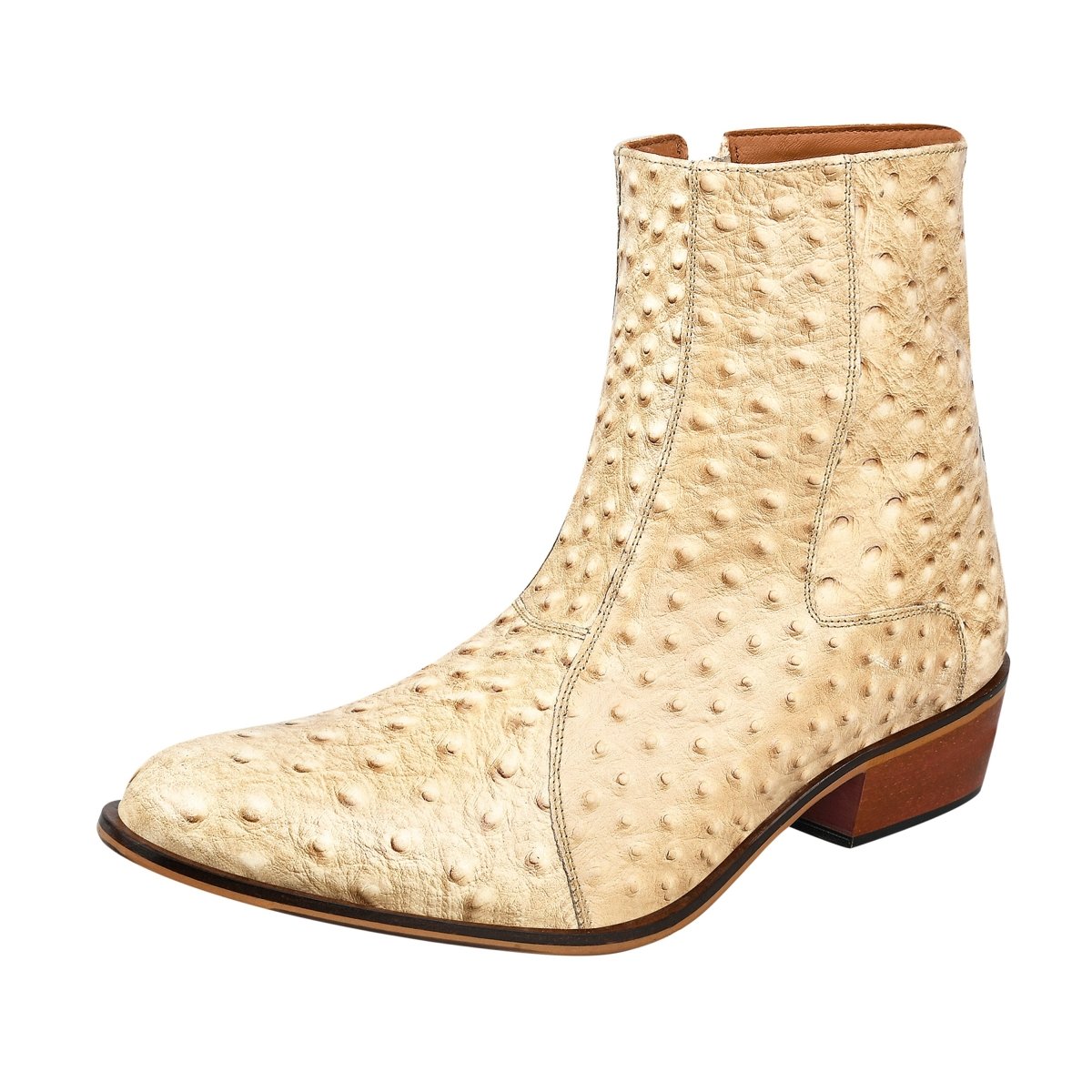 Jazzy Jackman Leather Print Ankle Length Boots Shoes by Libertyzeno – Don't Panic Shoes