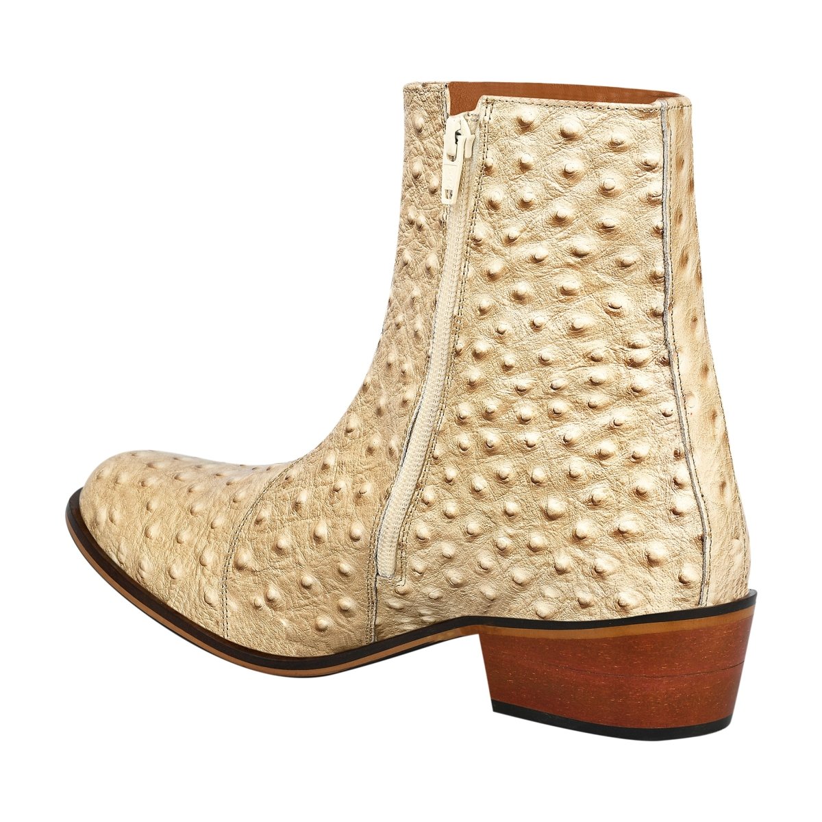 Jazzy Jackman Leather Print Ankle Length Boots Shoes by Libertyzeno – Don't Panic Shoes