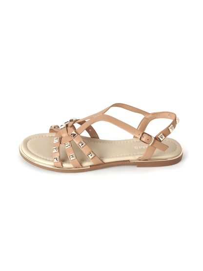 Jennifer | Beige Sandals by J.Adams – Don't Panic Shoes