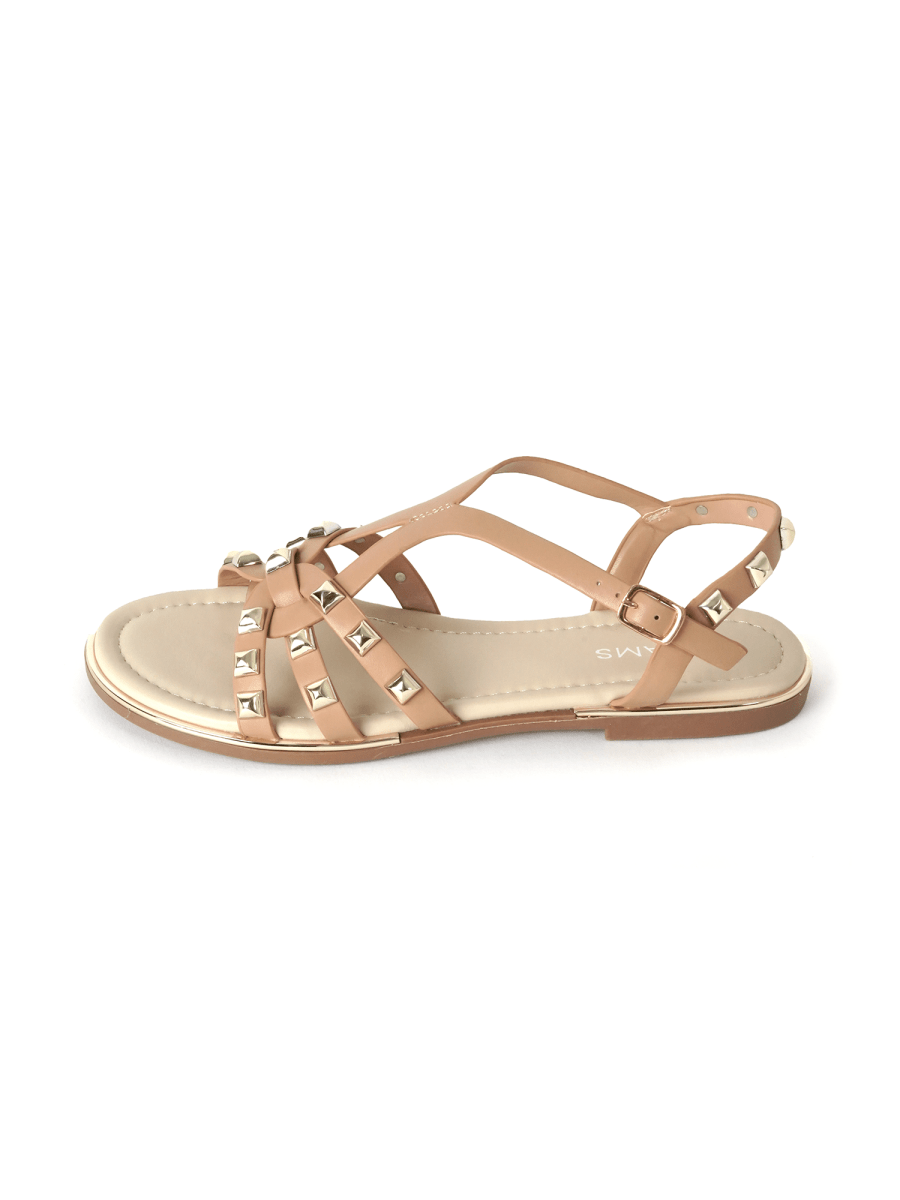 Jennifer | Beige Sandals by J.Adams – Don't Panic Shoes