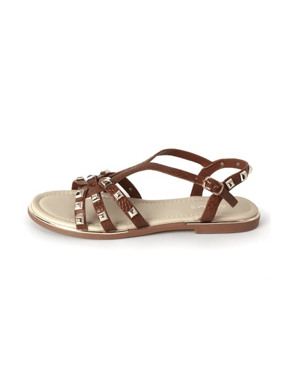 Jennifer | Tan Sandals by J.Adams – Don't Panic Shoes