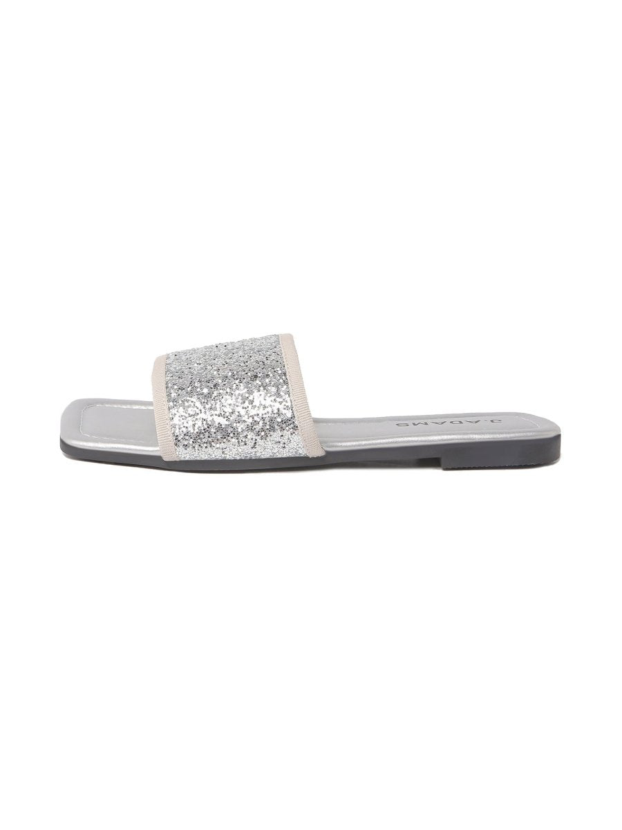 Jezel | Silver Sandals by J.Adams – Don't Panic Shoes