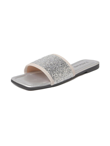 Jezel | Silver Sandals by J.Adams – Don't Panic Shoes