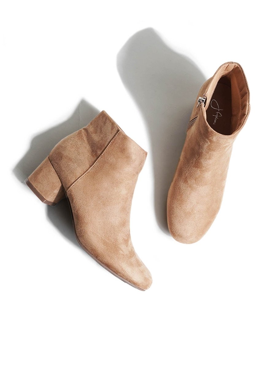 Jody | Beige Booties by J.Adams – Don't Panic Shoes