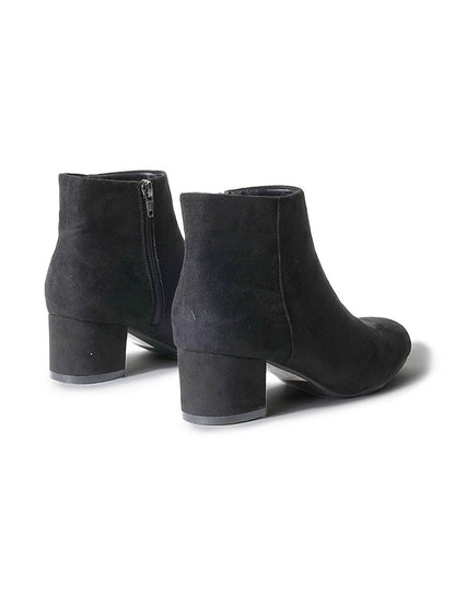 Jody | Black Suede Booties by J.Adams – Don't Panic Shoes