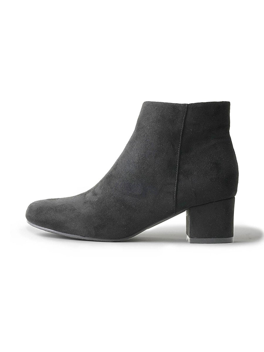 Jody | Black Suede Booties by J.Adams – Don't Panic Shoes