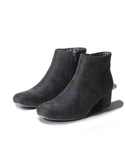 Jody | Black Suede Booties by J.Adams – Don't Panic Shoes