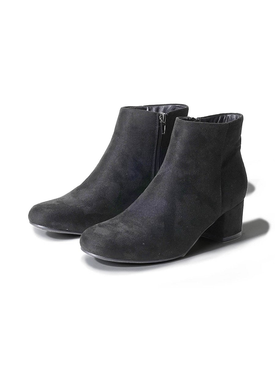 Jody | Black Suede Booties by J.Adams – Don't Panic Shoes