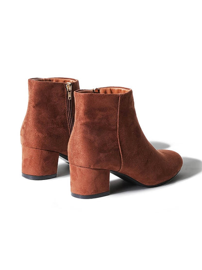 Jody | Chestnut Suede Booties by J.Adams – Don't Panic Shoes
