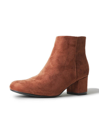 Jody | Chestnut Suede Booties by J.Adams – Don't Panic Shoes