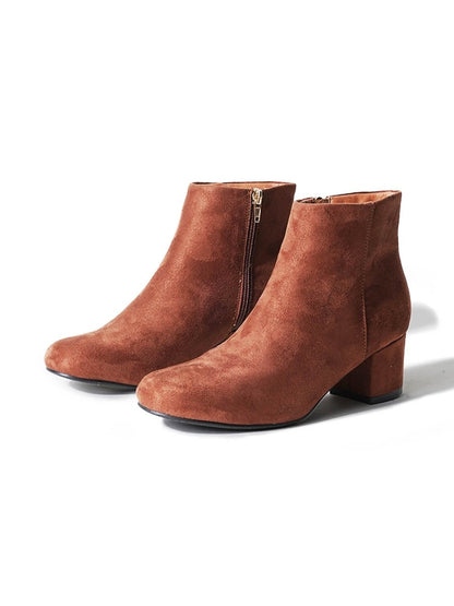 Jody | Chestnut Suede Booties by J.Adams – Don't Panic Shoes
