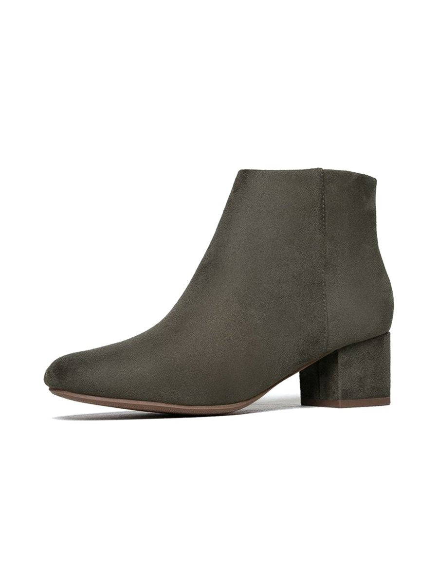 Jody | Olive Suede Booties by J.Adams – Don't Panic Shoes