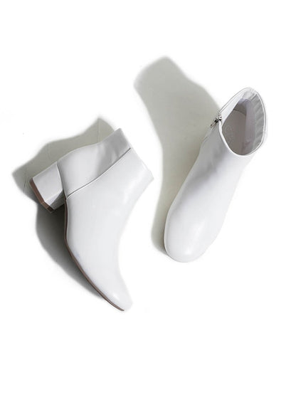 Jody | White Booties by J.Adams – Don't Panic Shoes