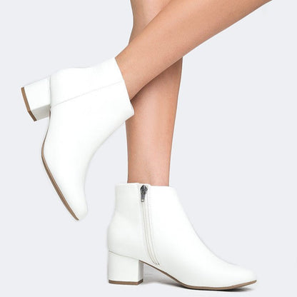 Jody | White Booties by J.Adams – Don't Panic Shoes