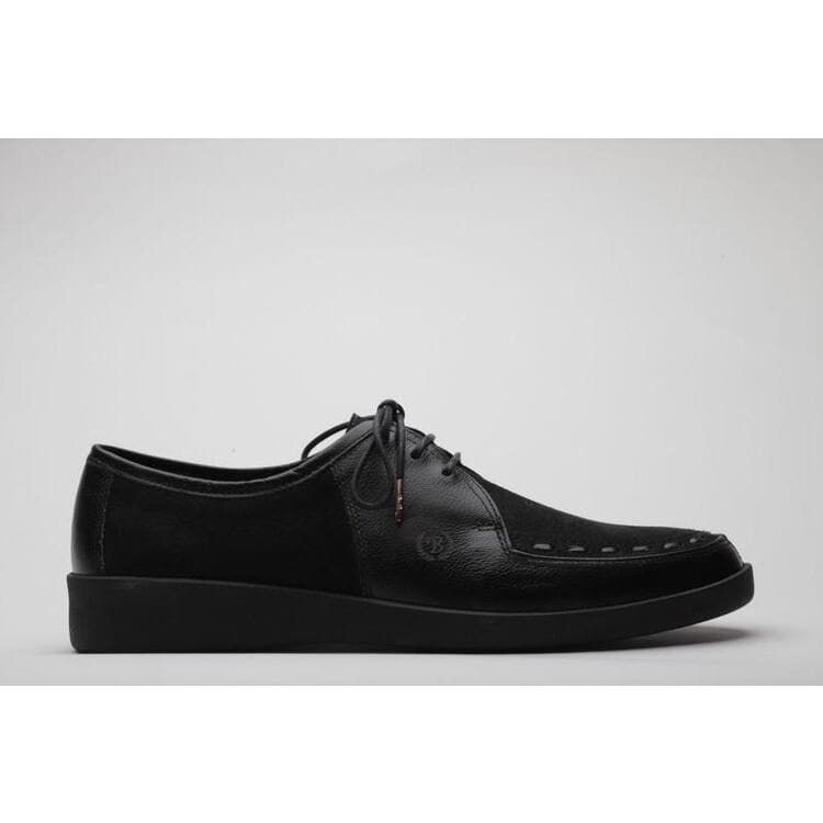 Johnny Famous Bally Style Delancey Men's Black Leather Low Tops Shoes by Johnny Famous – Don't Panic Shoes