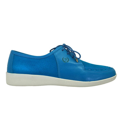 Johnny Famous Bally Style Delancey Men's Turquoise Blue Leather Low Tops Shoes by Johnny Famous – Don't Panic Shoes