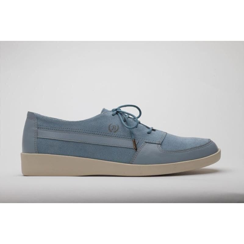 Johnny Famous Bally Style Midtown Men's Baby Blue Suede Low Tops