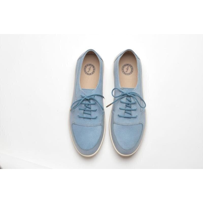 Johnny Famous Bally Style Midtown Men's Baby Blue Suede Low Tops