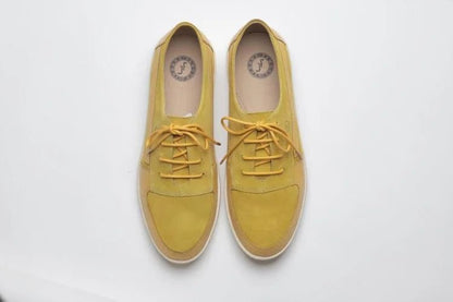 Johnny FamouS Bally Style Midtown Men’s Low Tops – Yellow Suede – Retro 80s Flavor Shoes by Johnny Famous – Don't Panic Shoes