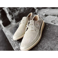 Thumbnail for Johnny Famous Bally Style Park West Men’s Cream White Suede