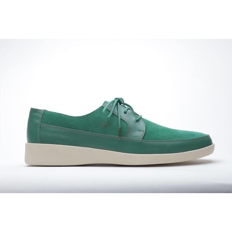 Johnny Famous Bally Style Park West Men's Green Leather And Suede Low Tops Shoes by Johnny Famous – Don't Panic Shoes