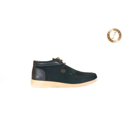 Johnny FamouS Bally Style Soho Men’s Emerald Green Leather High Tops – Vintage 80s Vibe Shoes by Johnny Famous – Don't Panic Shoes