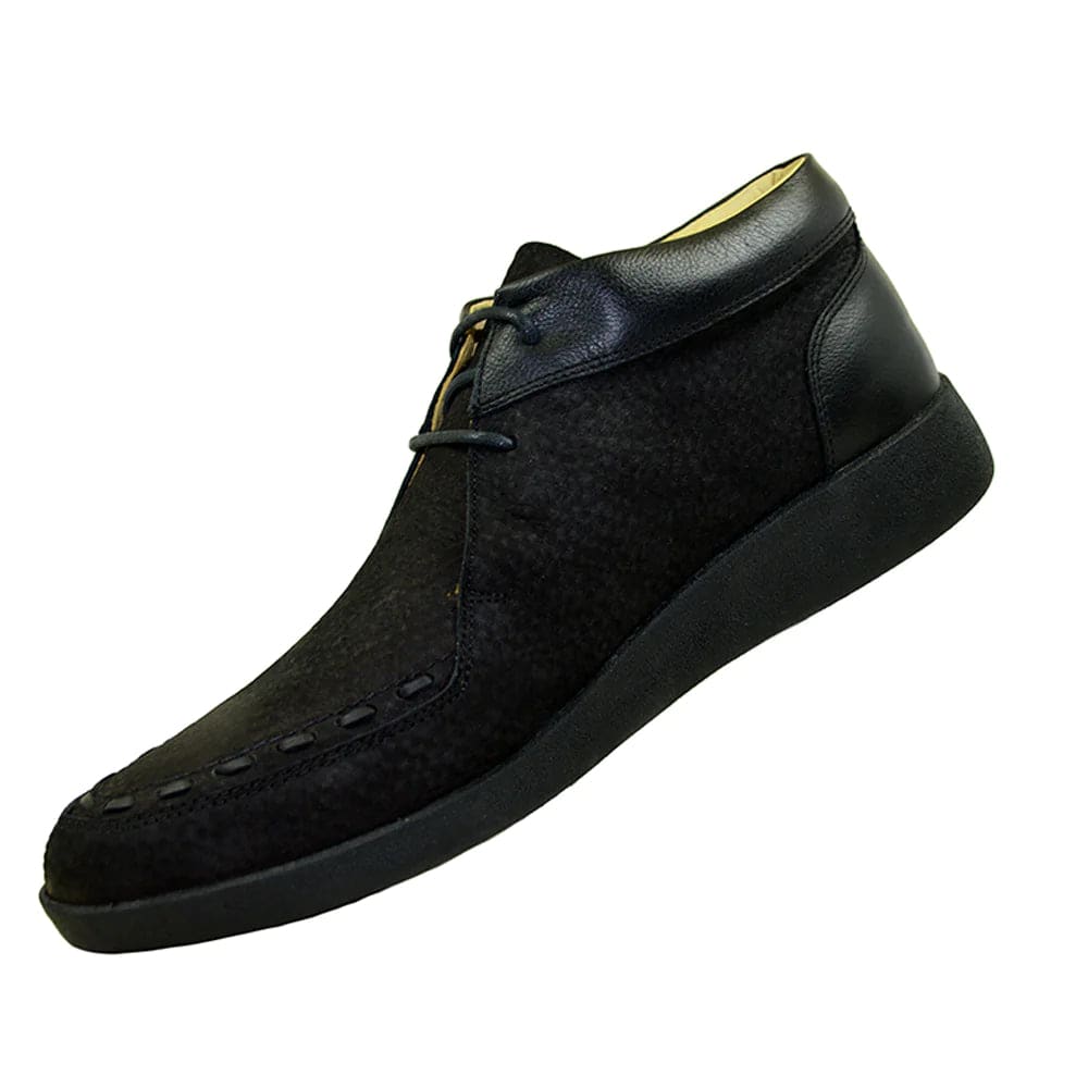 Johnny FamouS Bally Style Soho Men’s High Tops – Black Leather – Vintage 80s Vibe Shoes by Johnny Famous – Don't Panic Shoes