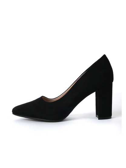 Jolie | Black Suede Heels by J.Adams – Don't Panic Shoes