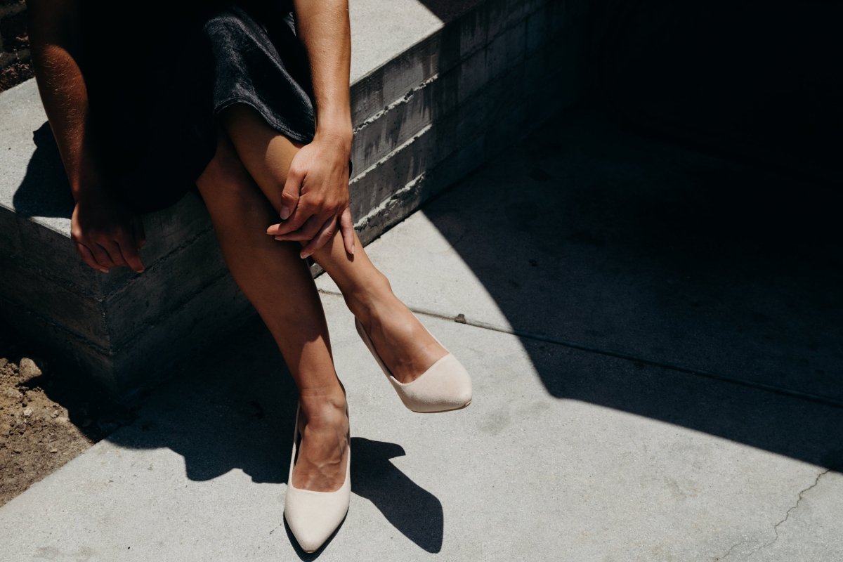 Jolie | Light Taupe Suede Heels by J.Adams – Don't Panic Shoes