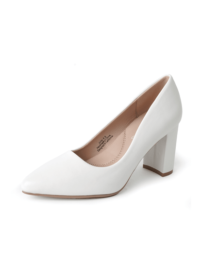 Jolie | White Heels by J.Adams – Don't Panic Shoes