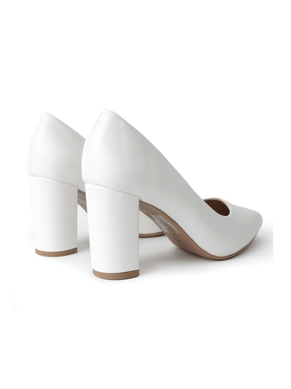 Jolie | White Heels by J.Adams – Don't Panic Shoes