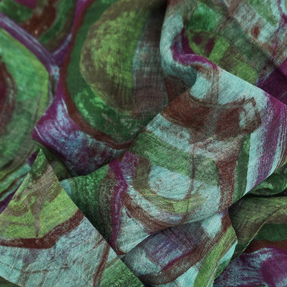 Kandinsky Aqua 69 Bamboo Fiber Print Handcrafted In Florence Italy Bamboo Scarves by Mar Soreli – Don't Panic Shoes