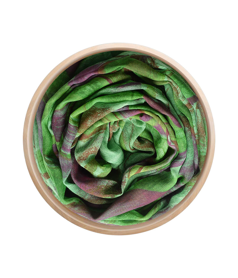 Kandinsky Aqua 69 Bamboo Fiber Print Handcrafted In Florence Italy Bamboo Scarves by Mar Soreli – Don't Panic Shoes