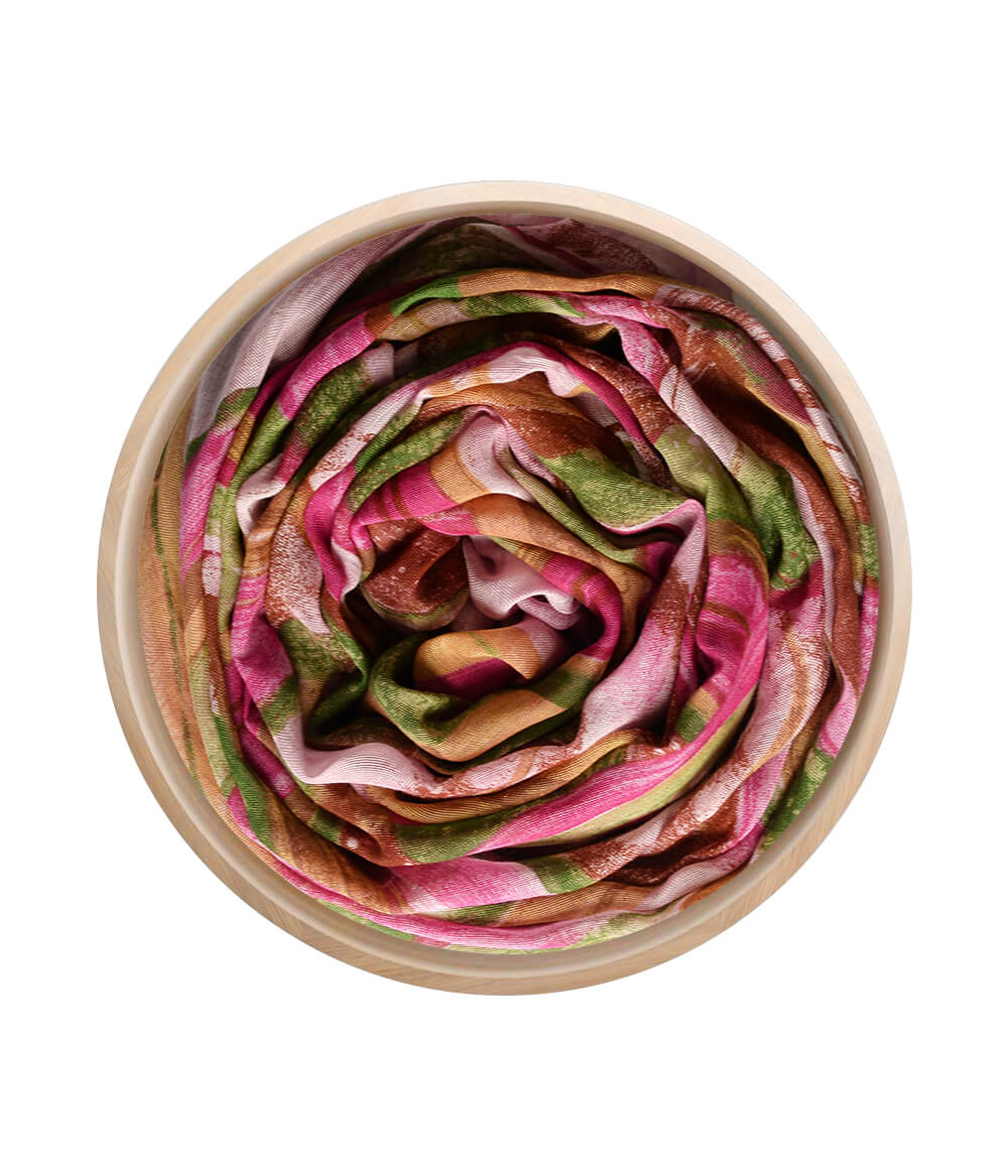 Kandinsky Rose 62 Bamboo Fiber Handcrafted Florence Italy Bamboo Scarves by Mar Soreli – Don't Panic Shoes