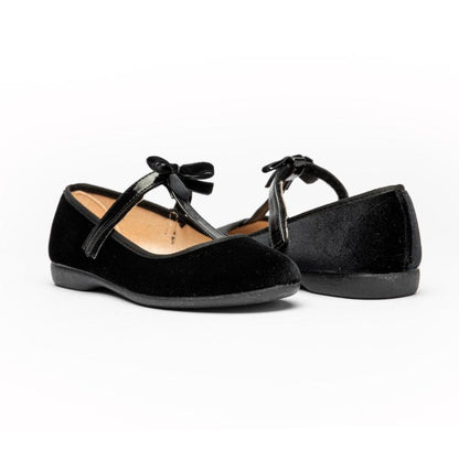 Katie Black Velcro Non Slip Rubber Sole Made In Spain Core by Childrenchic – Don't Panic Shoes