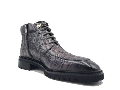 Kb Alligator Embossed Men's Leather Boots Kb516 - 50 Boots by Carrucci Shoes – Don't Panic Shoes