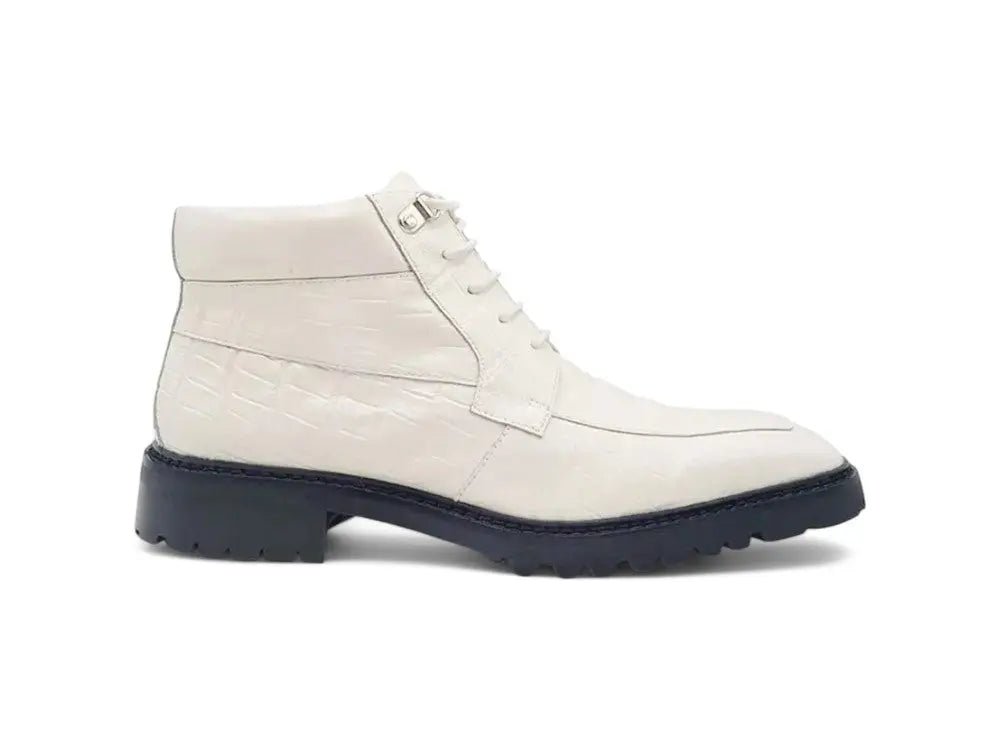 Kb Alligator Embossed Men's Leather Boots Kb516 - 50 Boots by Carrucci Shoes – Don't Panic Shoes