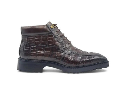 Kb Alligator Embossed Men's Leather Boots Kb516 - 50 Boots by Carrucci Shoes – Don't Panic Shoes