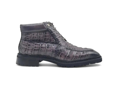 Kb Alligator Embossed Men's Leather Boots Kb516 - 50 Boots by Carrucci Shoes – Don't Panic Shoes