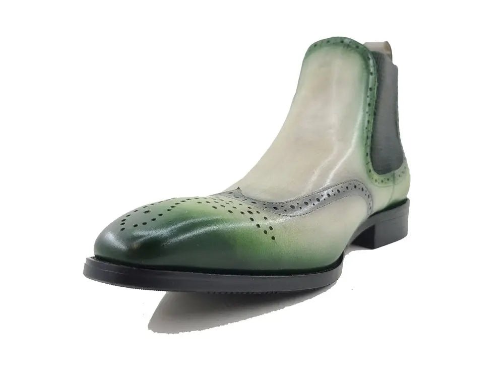 Kb Burnished Calfskin Wingtip Boot Premium Kb503 - 19 Boots by Carrucci Shoes – Don't Panic Shoes