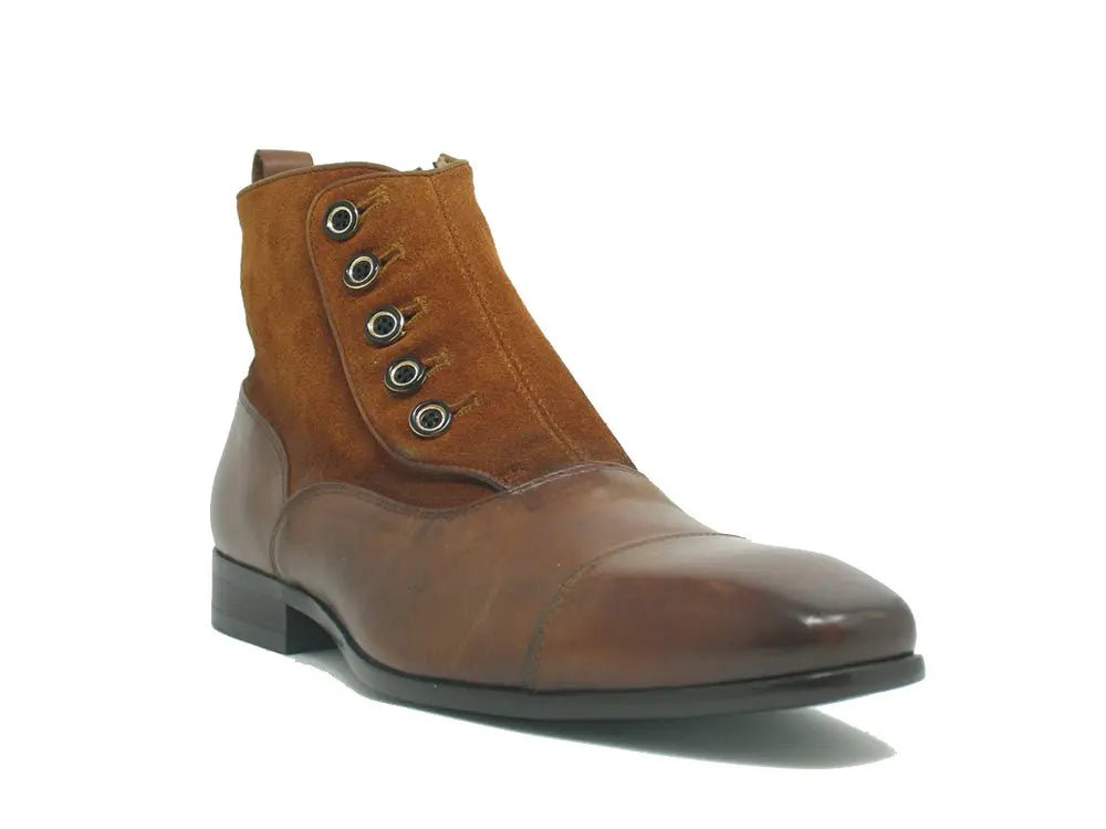 Kb Button Up Slip On Boot Classic Calfskin Kb524 - 12sc Boots by Carrucci Shoes – Don't Panic Shoes