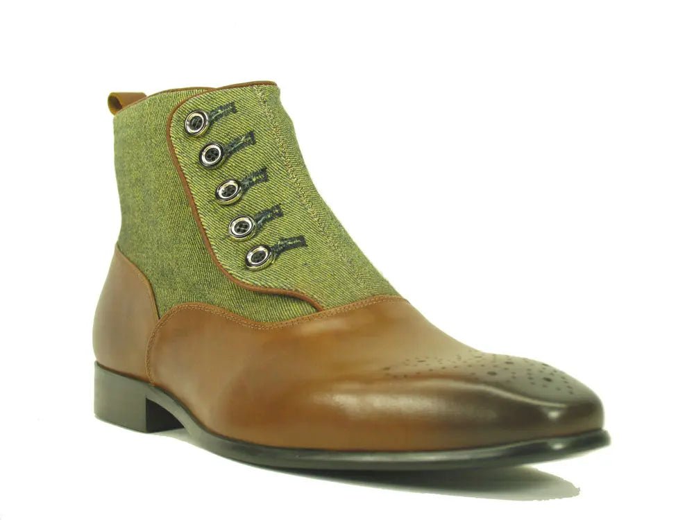 Kb Button Up Slip On Boot Classic Calfskin Kb524 - 12sc Boots by Carrucci Shoes – Don't Panic Shoes