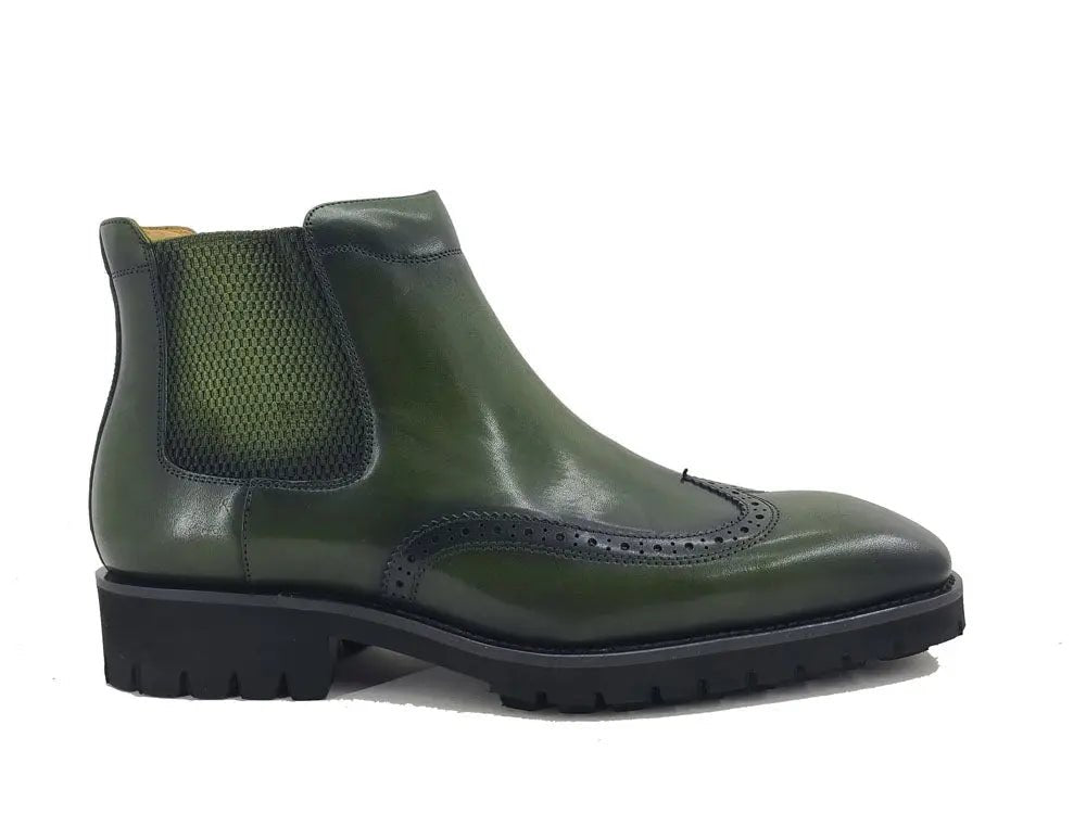 Kb Lug Sole Chelsea Boot Wingtip Toe Calf Leather Kb515 - 13 Boots by Carrucci Shoes – Don't Panic Shoes