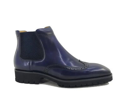 Kb Lug Sole Chelsea Boot Wingtip Toe Calf Leather Kb515 - 13 Boots by Carrucci Shoes – Don't Panic Shoes